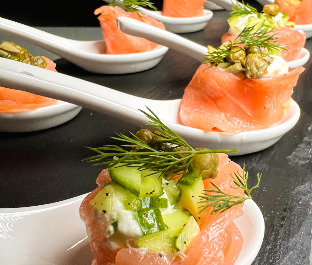 smoked salmon canapes
